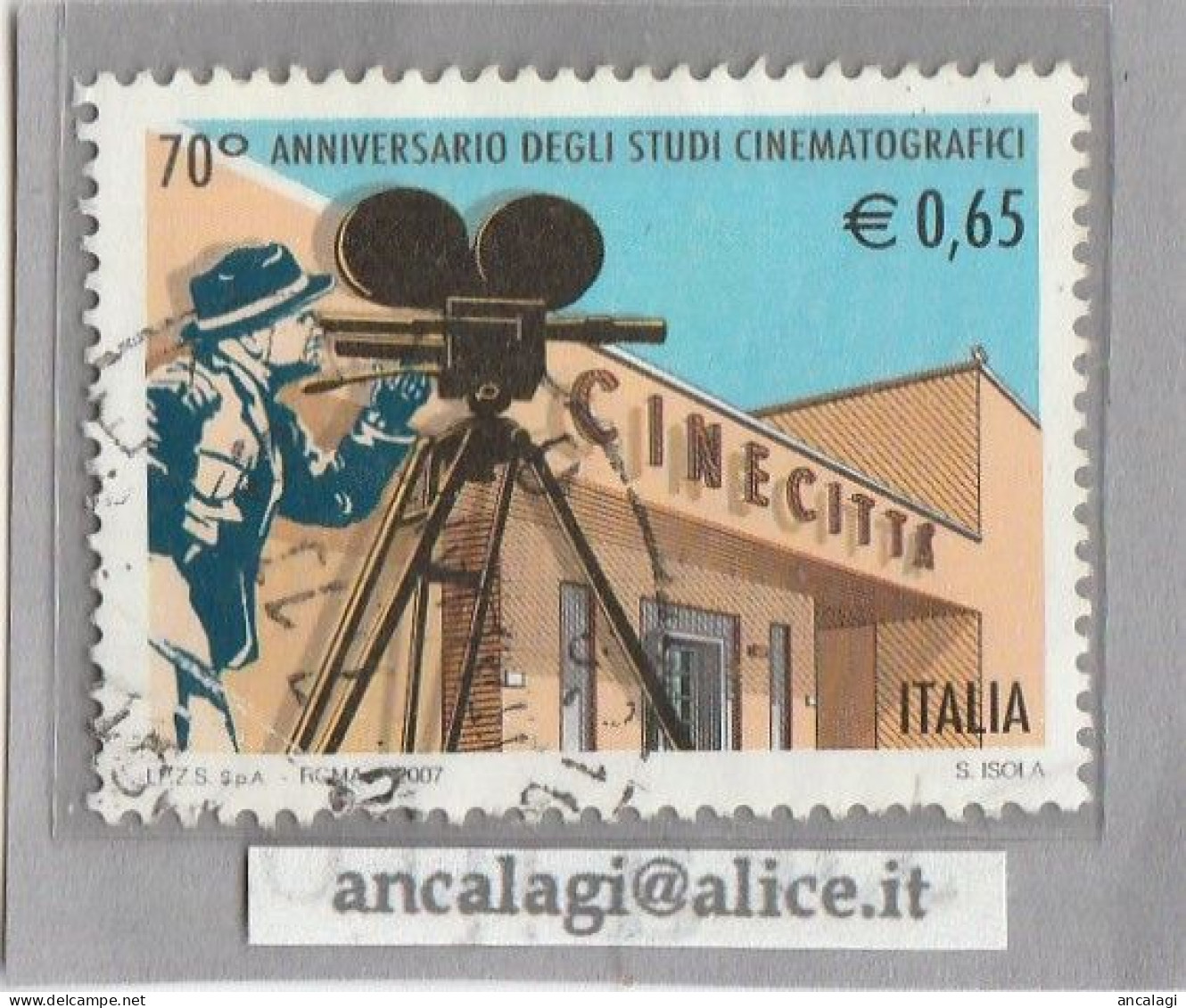 USATI ITALIA 2007 - Ref.1065B "STUDI CINEMATOGRAFICI" 1 Val. - - 2001-10: Usados