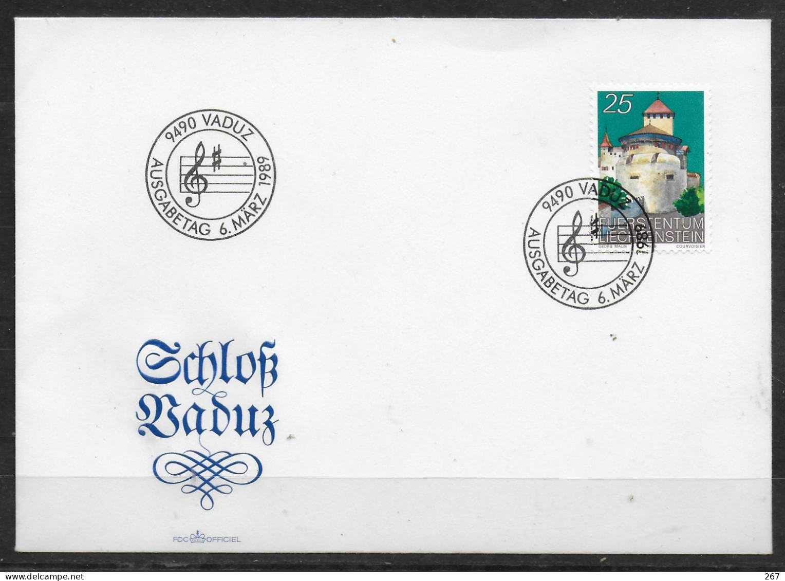 LIECHTENSTEIN  FDC  1989 Chateaux - Castillos