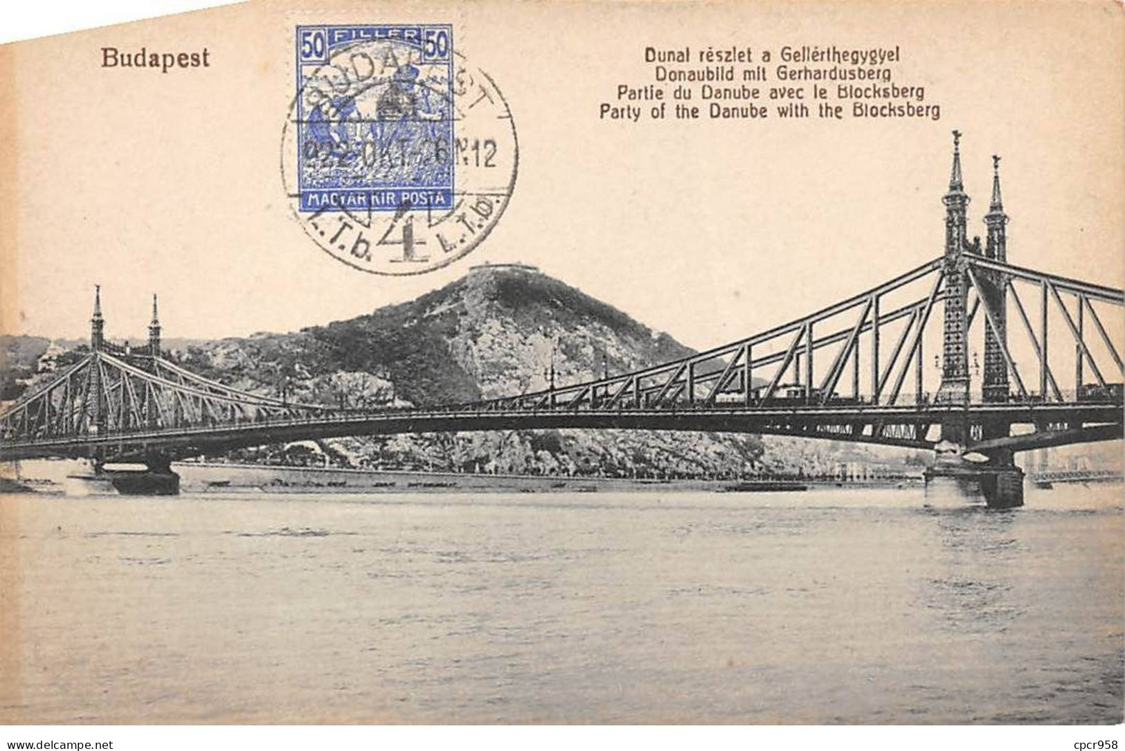 HONGRIE - BUDAPEST - SAN31406 - Partie Du Danube Avec Le Blocksberg - Ungheria