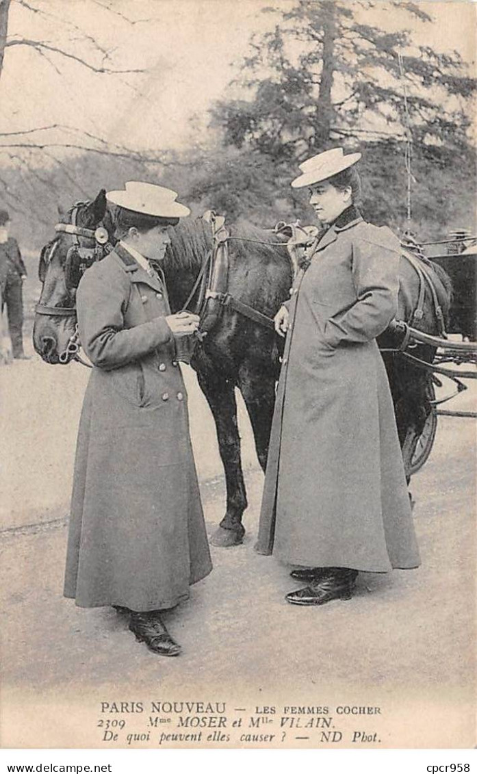 75 - PARIS - SAN28350 - Paris Nouveau - Les Femmes Cocher - Mme Moser Et Mme Vilain - Ambachten In Parijs