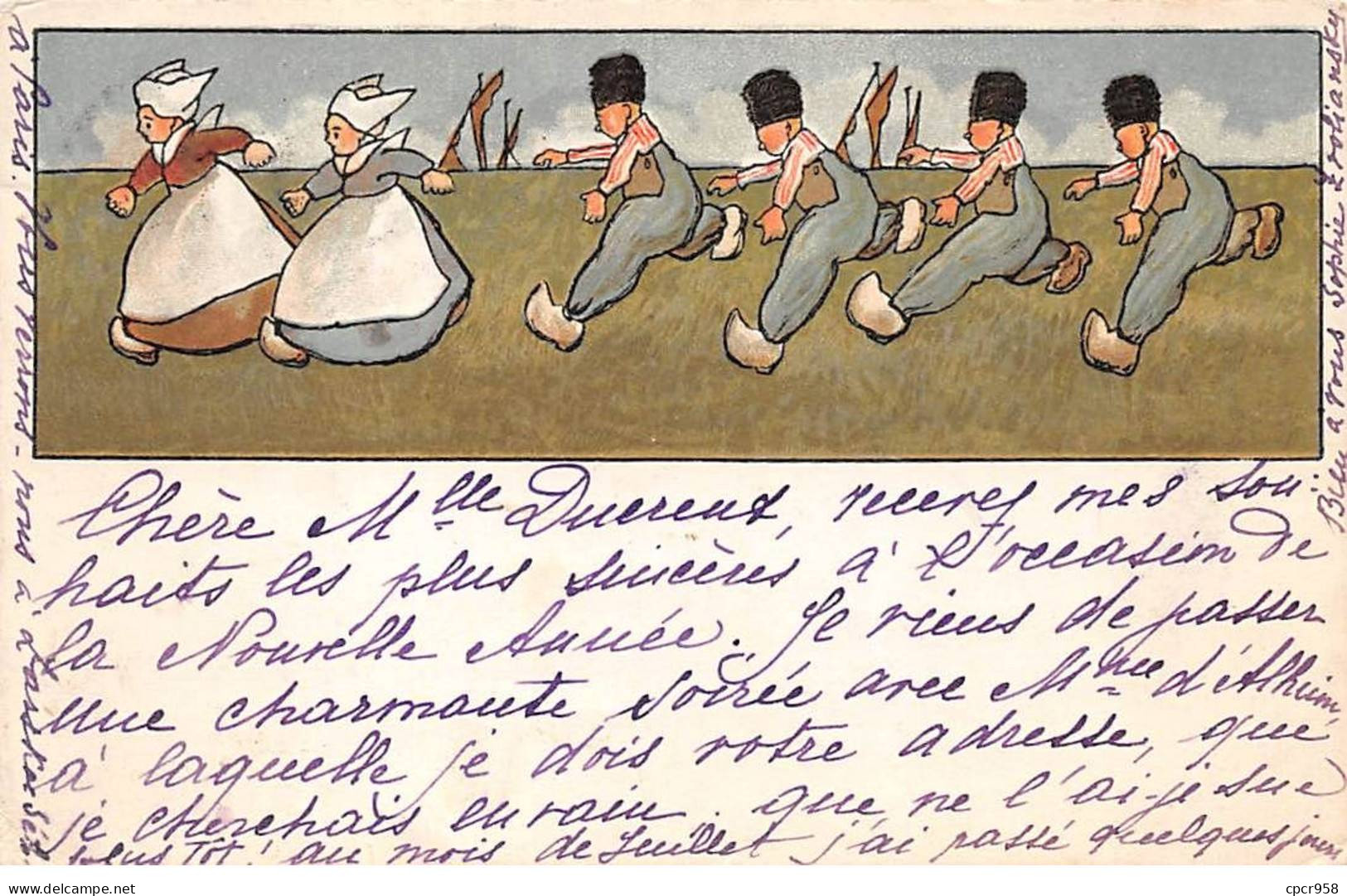 Illustrateur - N°80191 - M.M. Vienne N°144 -  Garçons Courant Après Des Jeunes Filles - Timbres Russe - Vienne