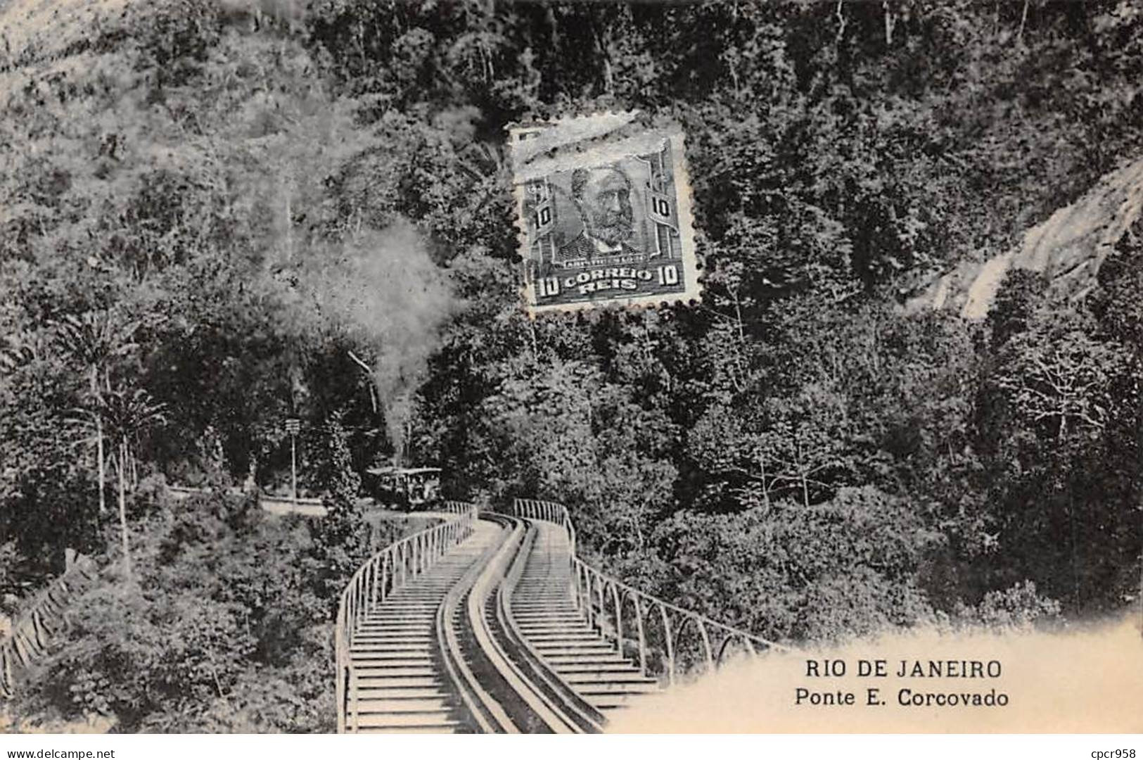 Brésil - N°79187 - RIO DE JANEIRO - Ponte E Corcovado - Carte Avec Un Bel Affranchissement - Rio De Janeiro