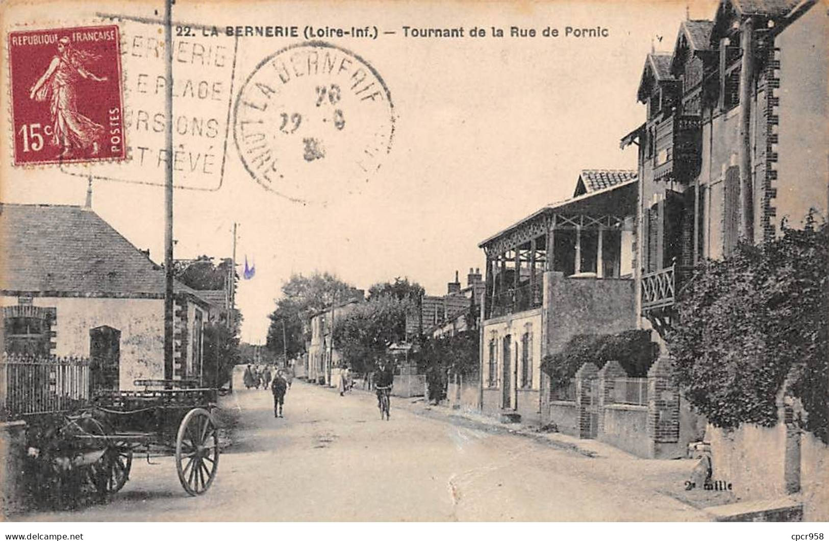 44.AM17133.La Bernerie.N°22.Tournant De La Rue Pornic.Etat - La Bernerie-en-Retz