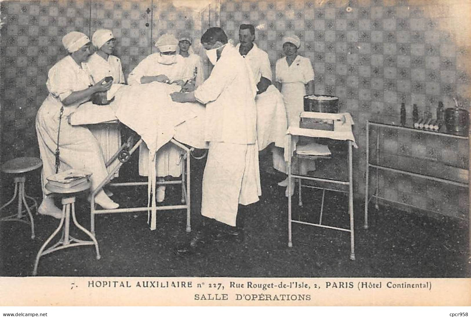 75001 - PARIS - SAN40192 - Hôpital Auxiliaire - Rue Rouget De L'Isle - Salle D'opérations - Arrondissement: 01