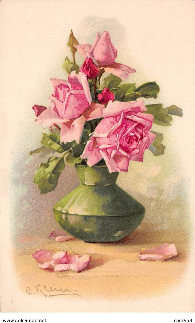 Illustrateur - N°80272 - C. Klein - Roses Roses Dans Un Vase - Klein, Catharina