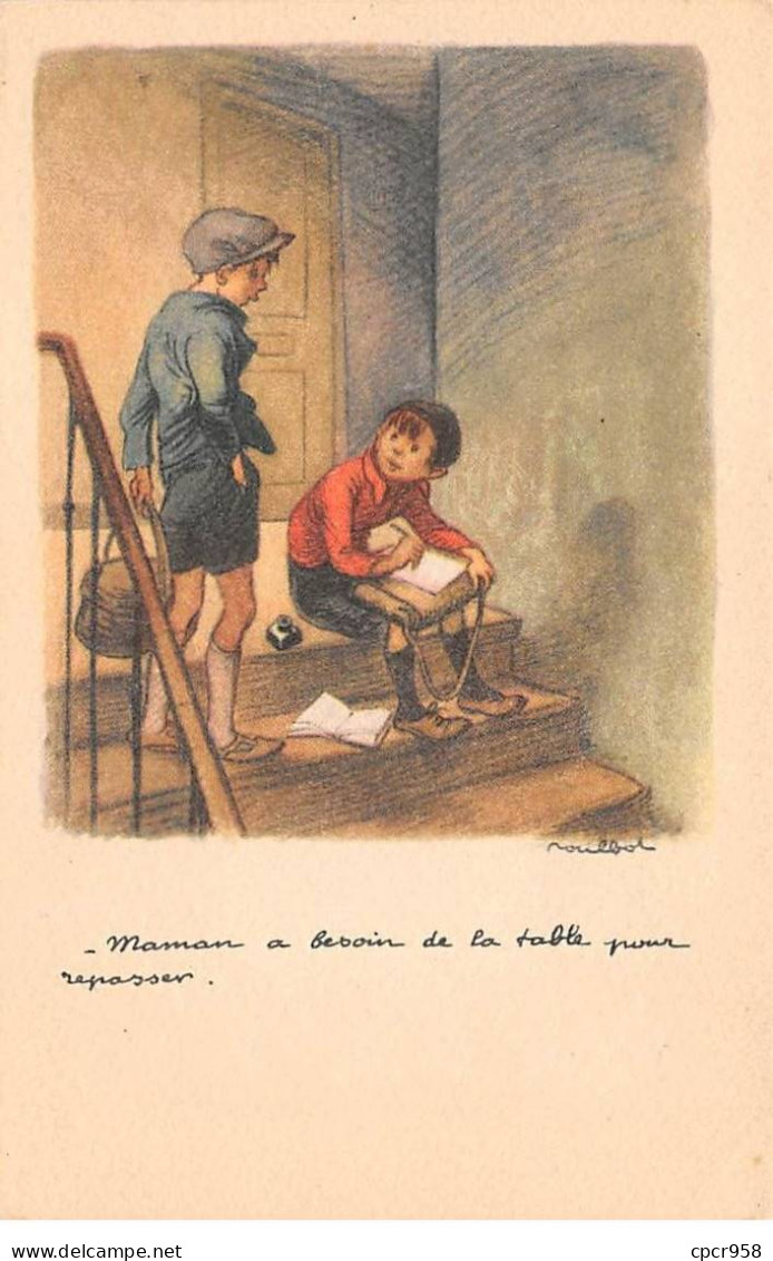 Illustrateur - N°80340 - F. Poulbot - Maman A Besoin De La Table Pour Repasser - Poulbot, F.