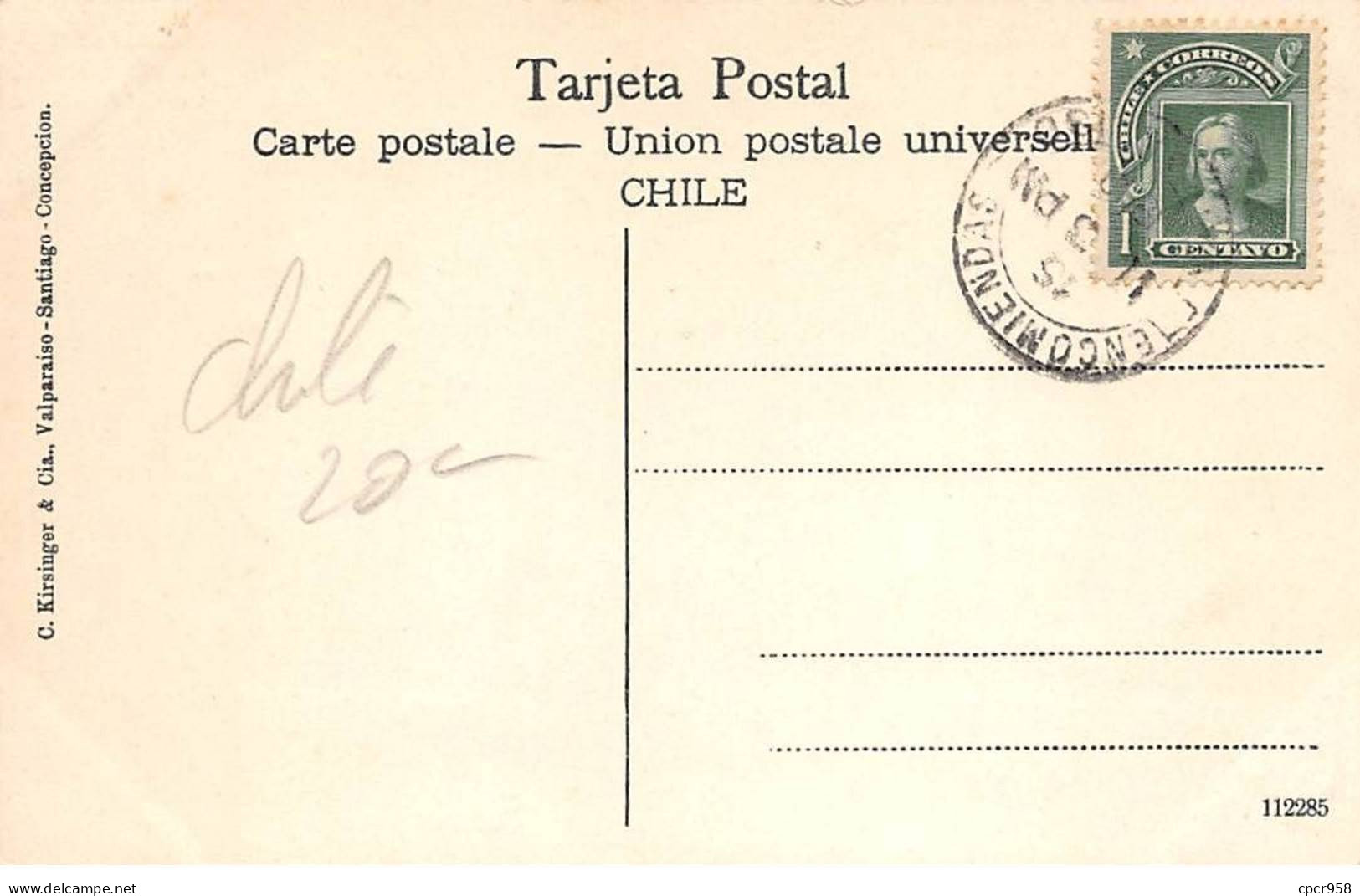 Chili - N°79122 - VALPARAISO - Puerto Desde Cerro Artilleria - Carte Avec Un Bel Affranchissement - Chile