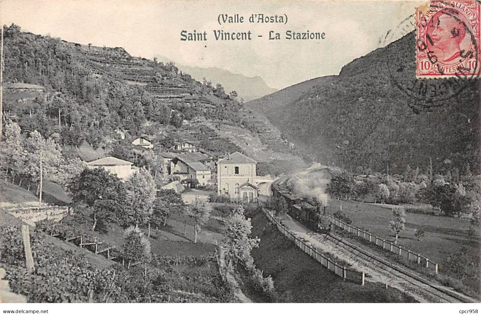 Italie - N°80033 - SAINT VINCENT - La Stazione - Train - Altri & Non Classificati