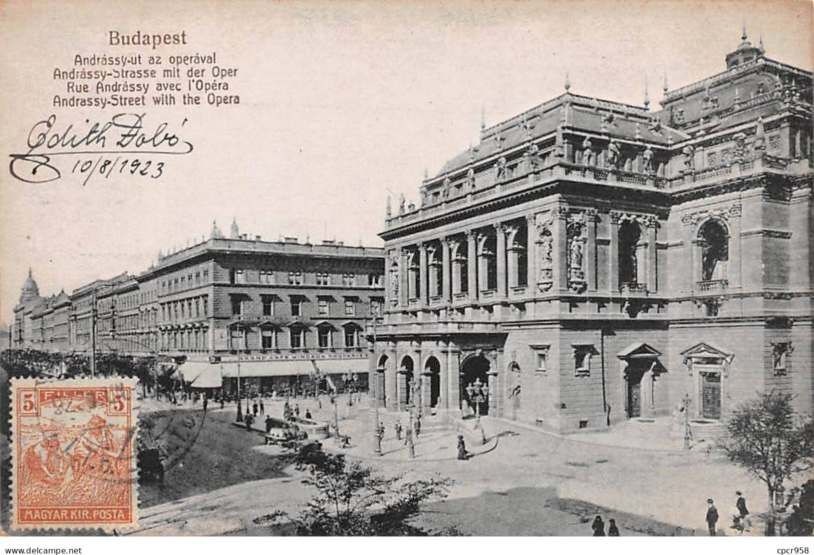 HONGRIE - BUDAPEST - SAN31415 - Rue Andrassy Avec L'Opéra - Ungheria