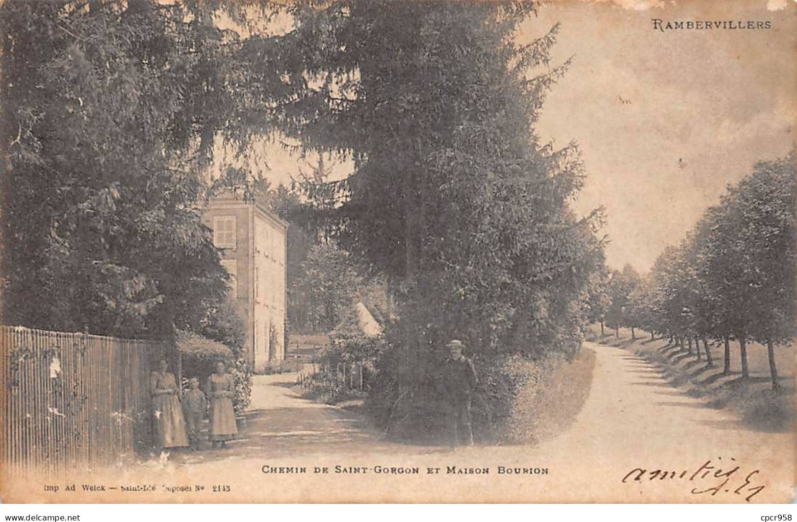 88 - RAMBERVILLERS - SAN40398 - Chemin De Saint Gorgon Et Maison Bourion - Rambervillers