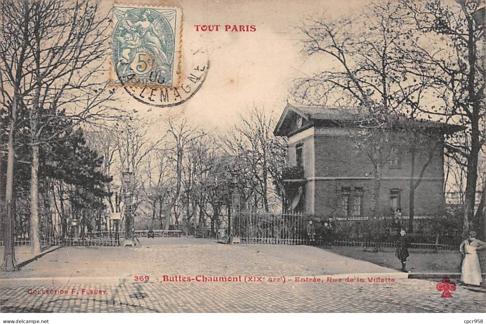 75019 - PARIS - SAN40274 - Buttes Chaumont - Entrée - Rue De La Villette - Arrondissement: 19