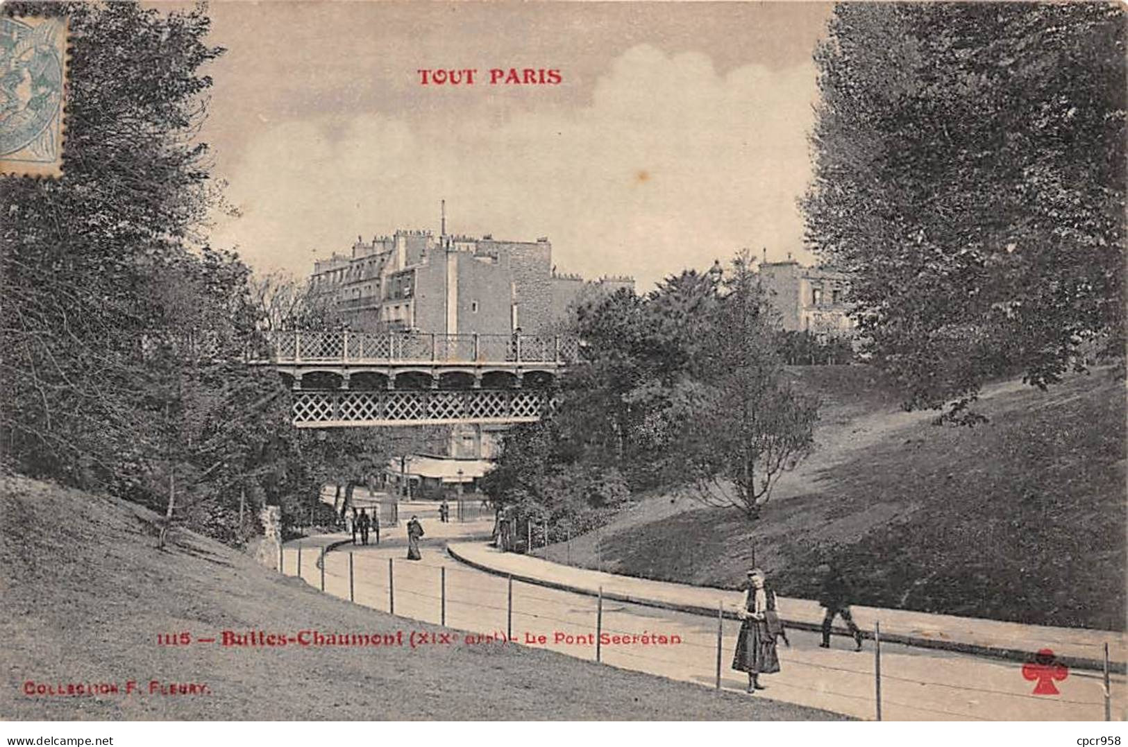 75019 - PARIS - SAN40273 - Buttes Chaumont - Le Pont Secrétan - Arrondissement: 19