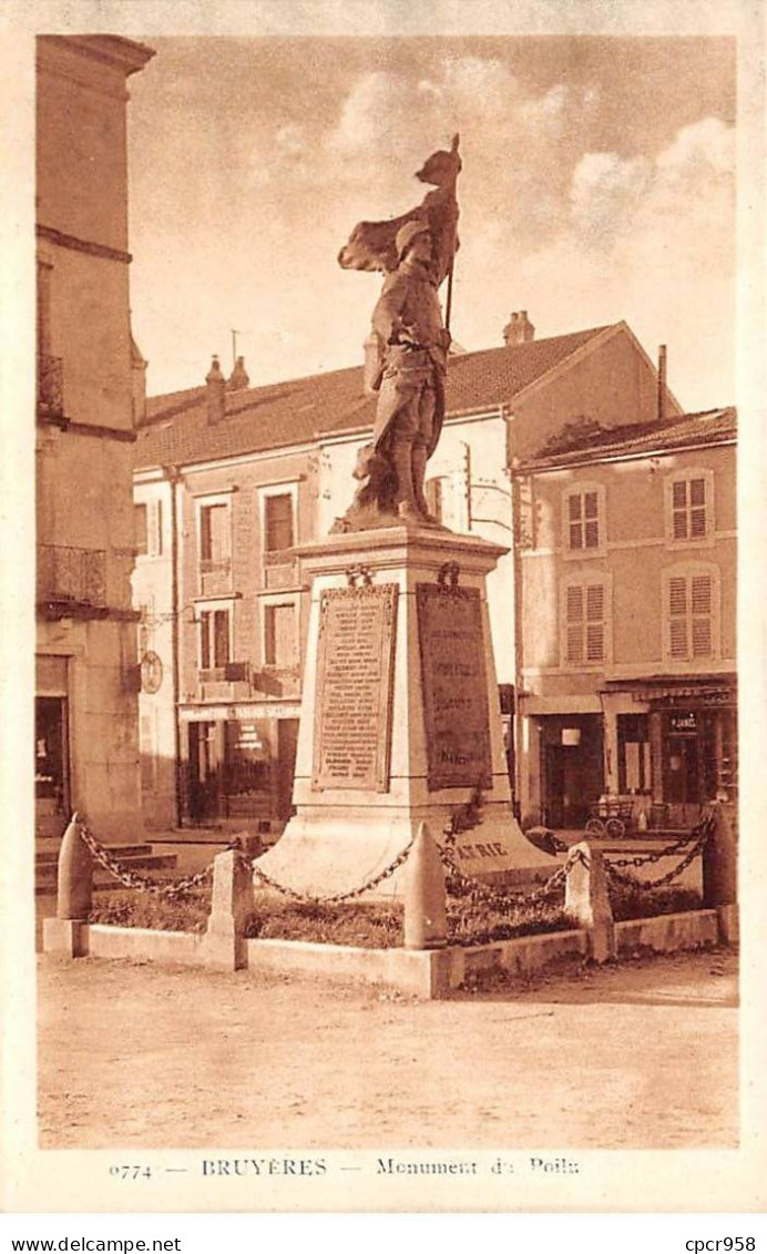 88 - BRUYERES - SAN40439 - Monument Du Poilu - Bruyeres