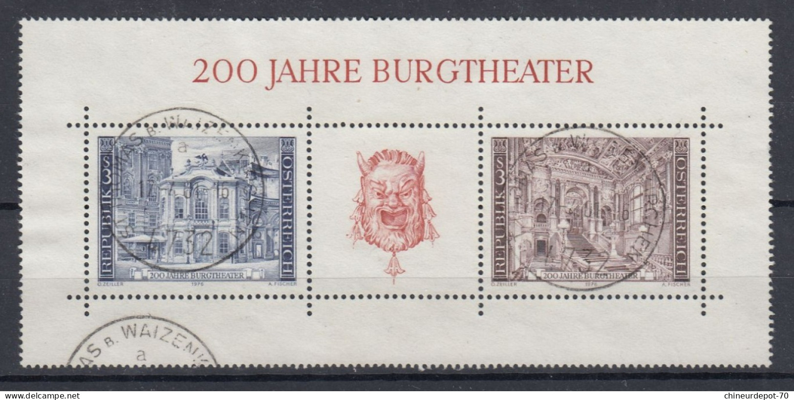 OSTERREICH 200 JAHRE BURGTHEATER 1976 - Blocs & Hojas