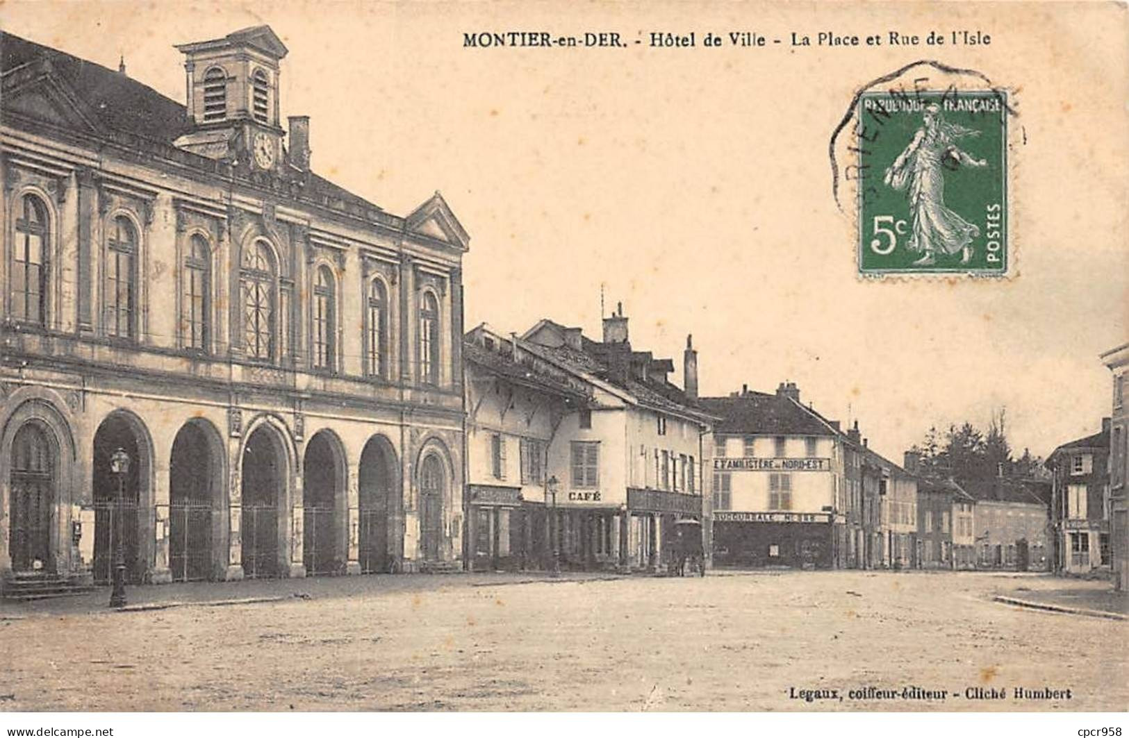 52 - MONTIER EN DER - SAN41412 - Hôtel De Ville - La Place Et Rue De L'Isle - Montier-en-Der