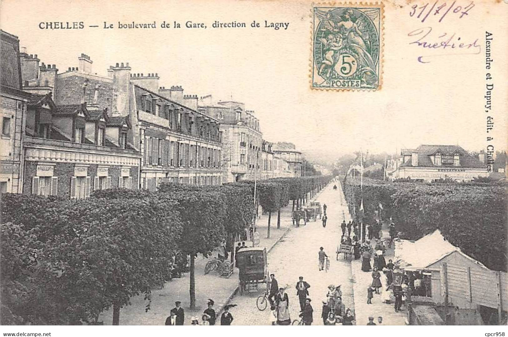 77 - CHELLES - SAN41614 - Le Boulevard De La Gare - Direction De Lagny - Chelles