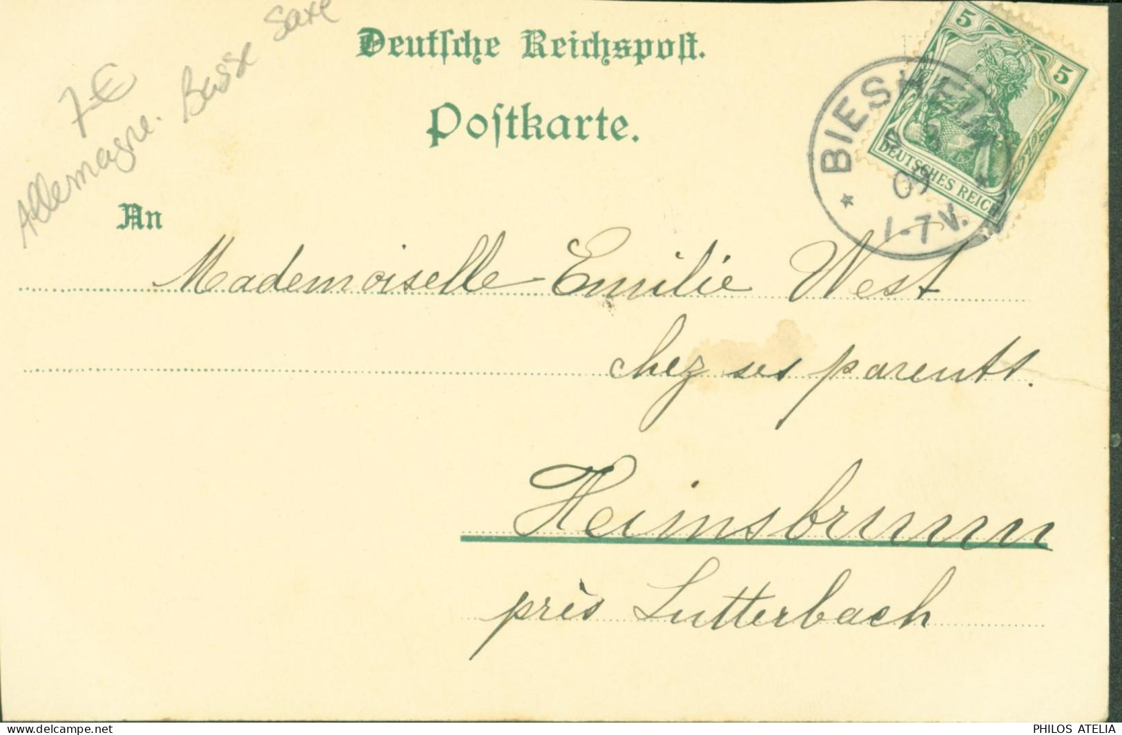 CPA CP Allemagne Basse-Saxe Osnabrueck Gruss Aus Osnabrück Wilhelm Dem Grossen Das Dankbare CAD 1909 Biesheim - Osnabrueck