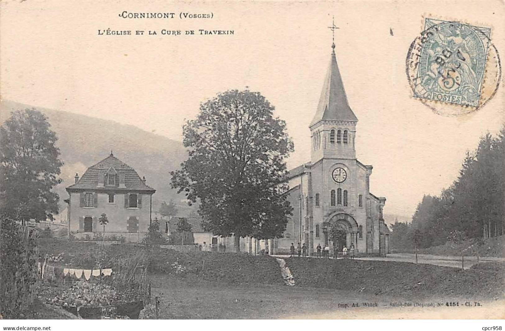 88 - CORNIMONT - SAN41739 - L'Eglise Et La Cure De Travexin - Cornimont