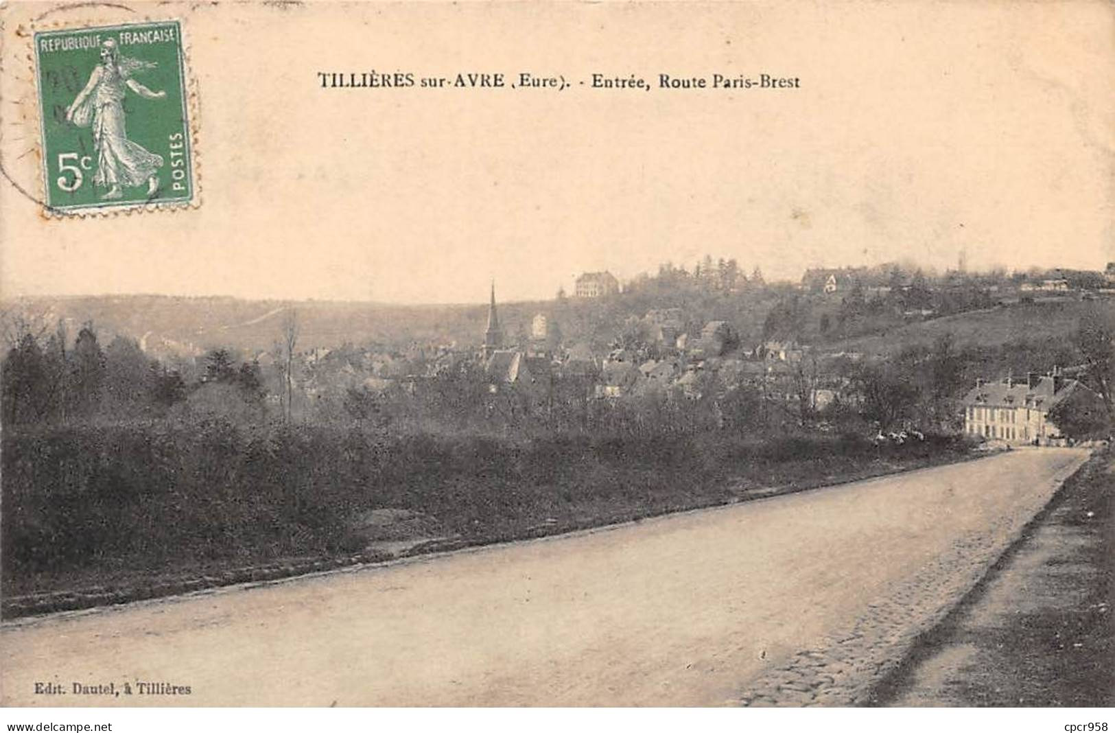 27 - TILLLIERES SUR AVRE - SAN42185 - Entrée, Route Petit Brest - Tillières-sur-Avre