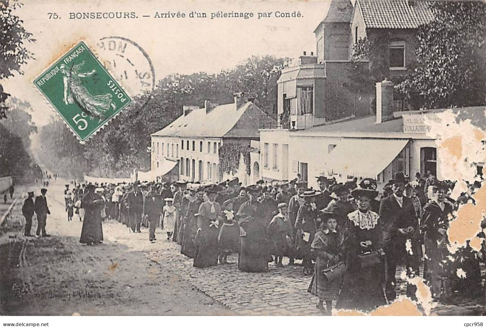 76 - BONSECOURS - SAN33572 - Arrivée D'un Pèlerinage Par Condé - En L'état - Bonsecours