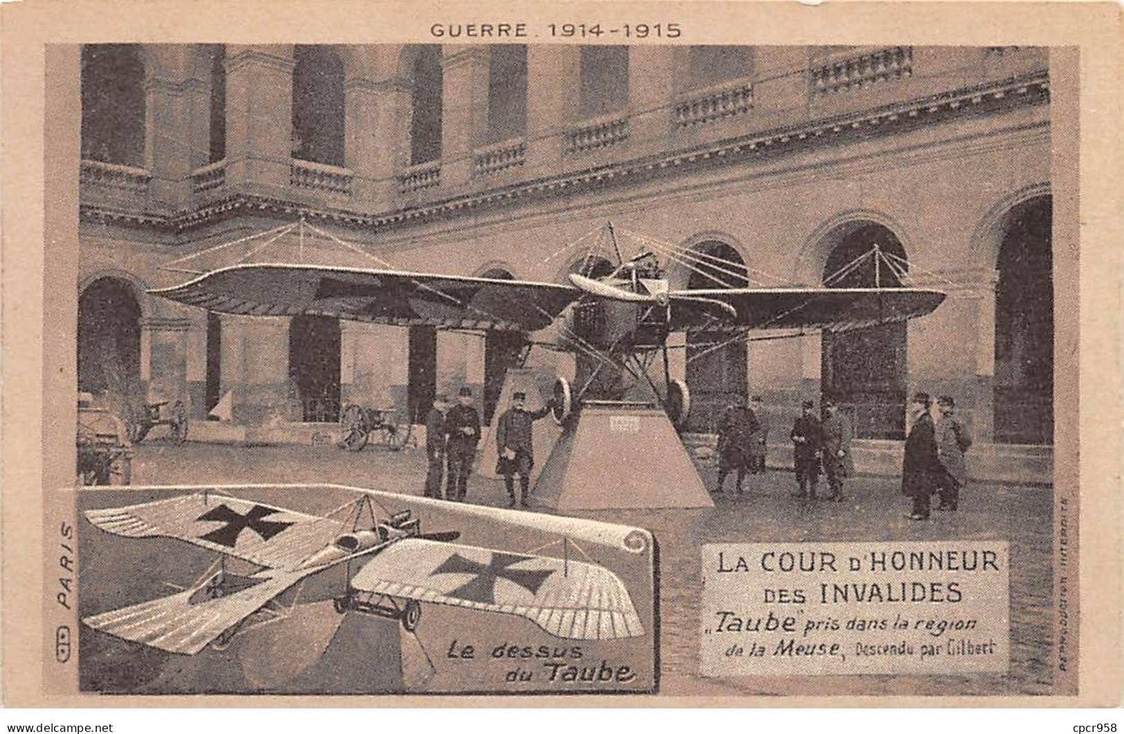 75 - PARIS - SAN33517 - La Cour D'Honneur Des Invalides "Taube" Pris Dans La Région De La Meuse - Places, Squares