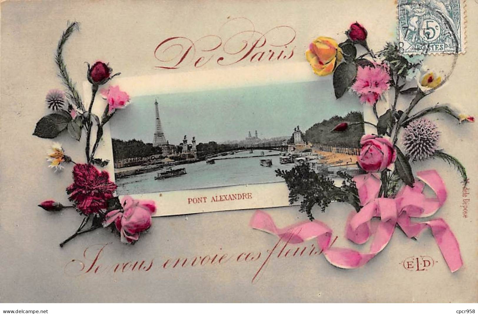 75 - PARIS - SAN33516 - De Paris, Je Vous Envoie Ces Fleurs - Ponts