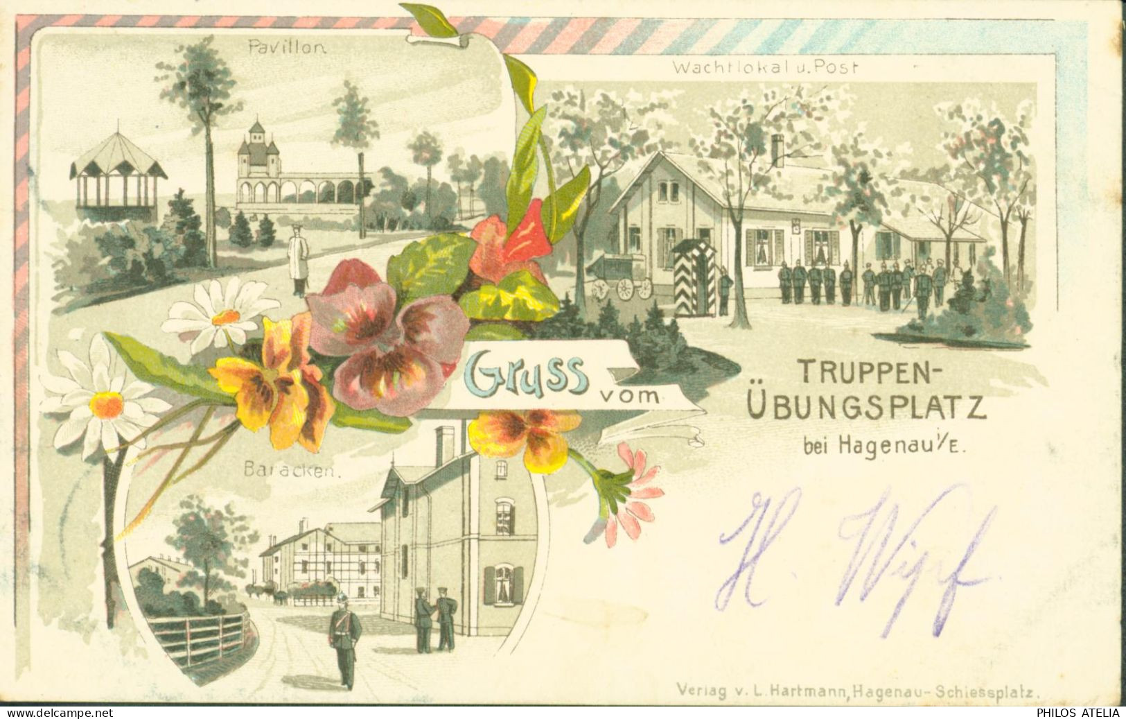 CPA CP 67 Bas Rhin Haguenau Gruss Vom Truppen übungsplatz Bei Hgenau Elsass YT Allemagne CAD 1903 - Haguenau