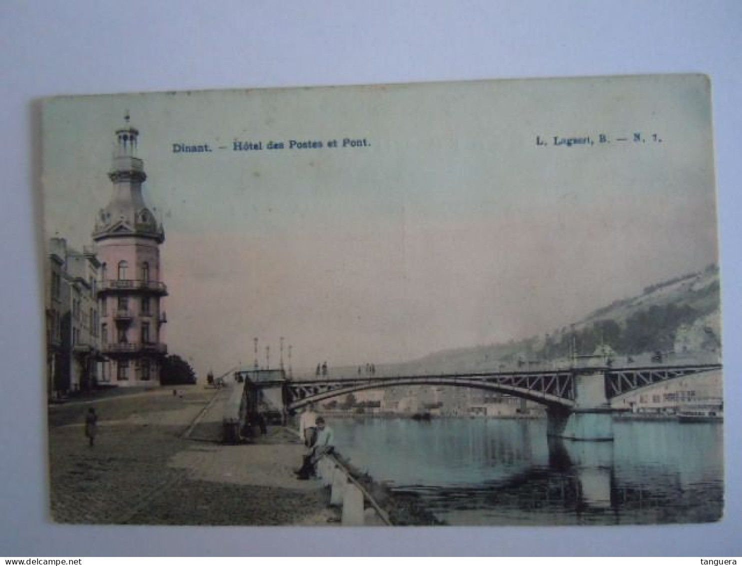 Dinant Hôtel Des Postes Et Pont  L. Lagaert Circulée 1909  (701) - Dinant