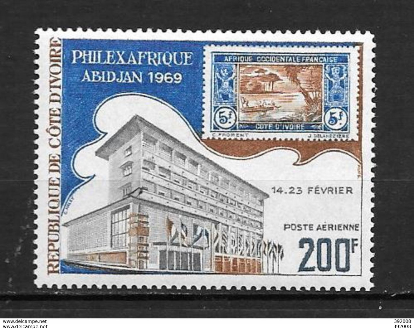 PA - 1969 - N° 44*MH - Philexafrique - Côte D'Ivoire (1960-...)