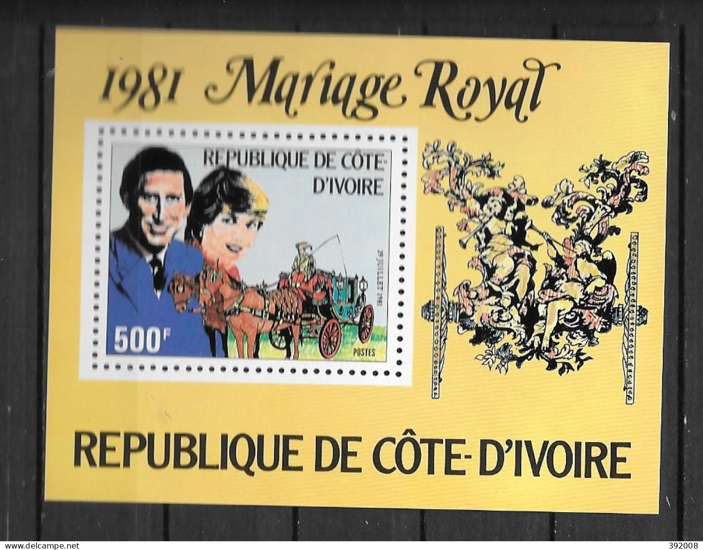 BF - 1981 - N ° 18**MNH - Mariage De Charles Et Diana - Côte D'Ivoire (1960-...)