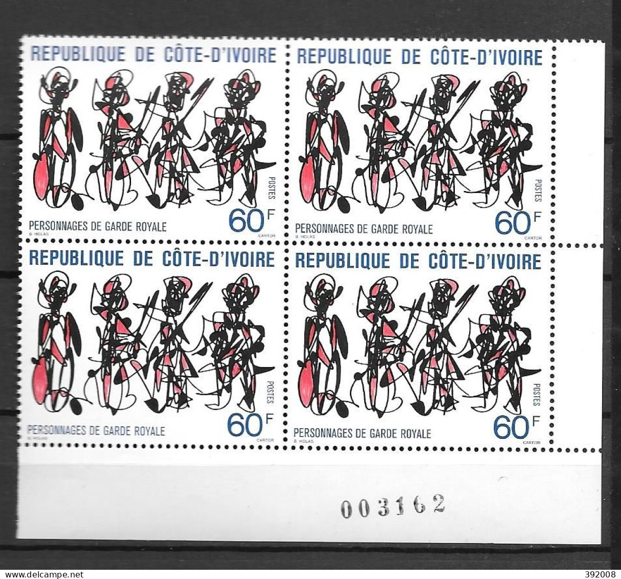 1978 - N° 448 **MNH - Traditions Et Histoire - Bloc De 4 - 1 - Costa De Marfil (1960-...)