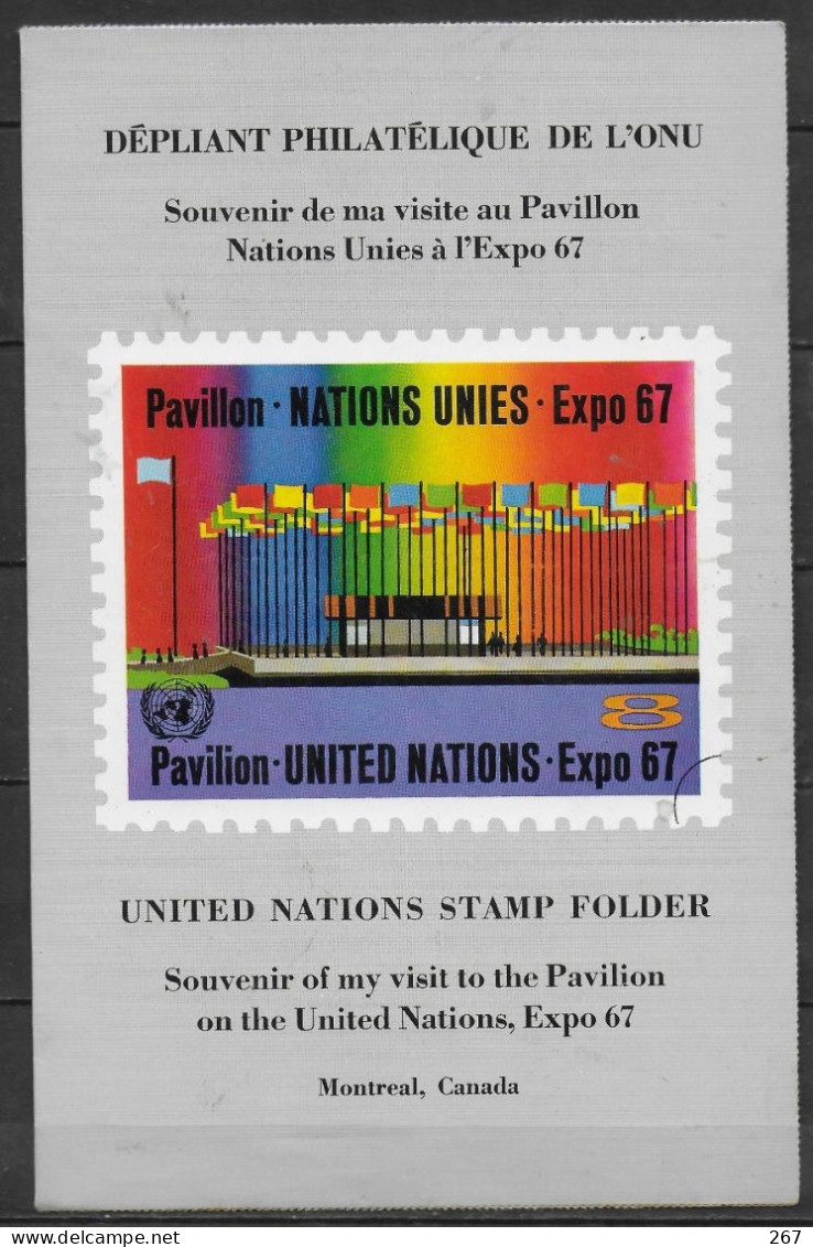 ONU Carte 1967 Paix Justice Fraternité Verité - VN