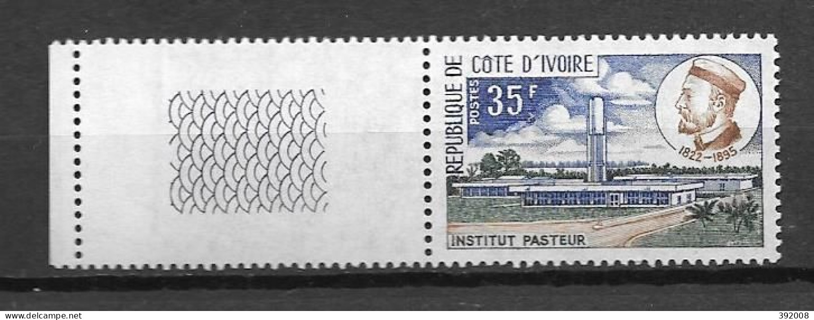 1972 - N° 343**MNH - Institut Pasteur - 3 - Ivory Coast (1960-...)