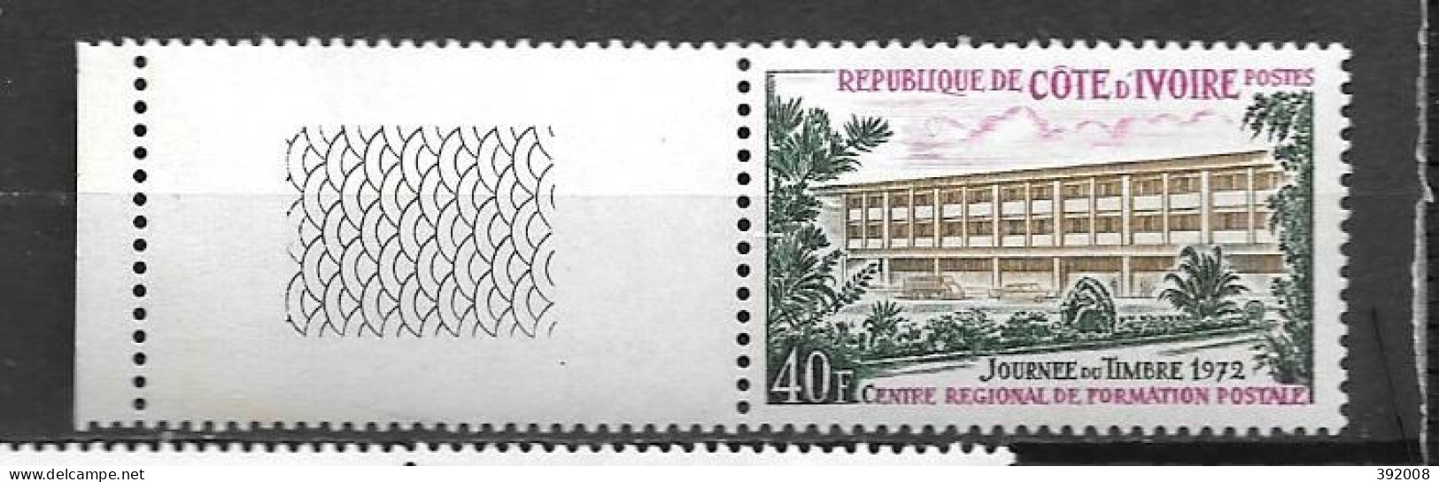 1972 - N° 335**MNH - Journée Du Timbre - 3 - Ivory Coast (1960-...)