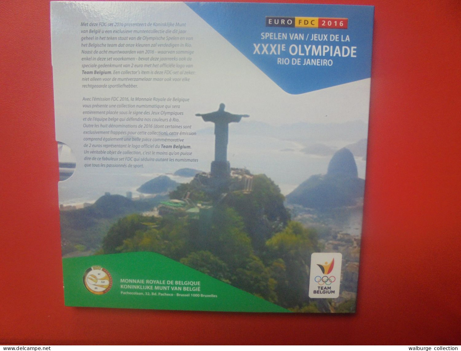 +++PRIX CADEAU+++BELGIQUE FDC 2016 "RIO" ( PRESENTATION UNIQUE D'UNE SEULE SEMAINE !) - België