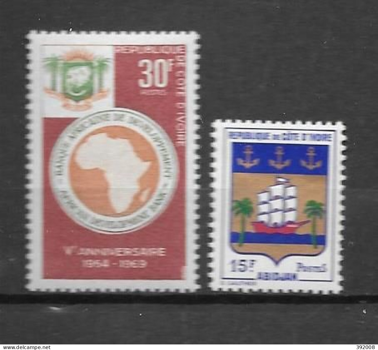 1969 - N° 288 + 290**MNH - 5 Ans Banque Africaine De Développement - Bloc De 4 - Côte D'Ivoire (1960-...)