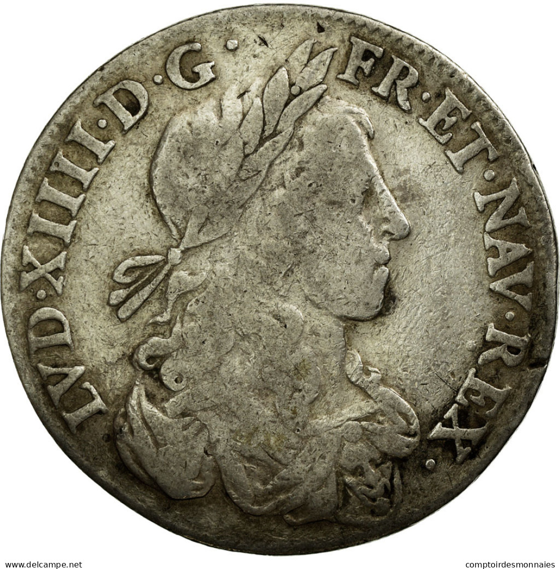 Monnaie, France, Louis XIV, 20 Sols, Lis D'Argent, 1656, Paris, TB+, Argent - 1643-1715 Louis XIV Le Grand