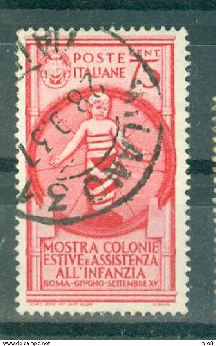 ITALIE - N°391 Oblitéré - Commémoration De L'exposition Romaine Des Colonies De Vacances. - Afgestempeld