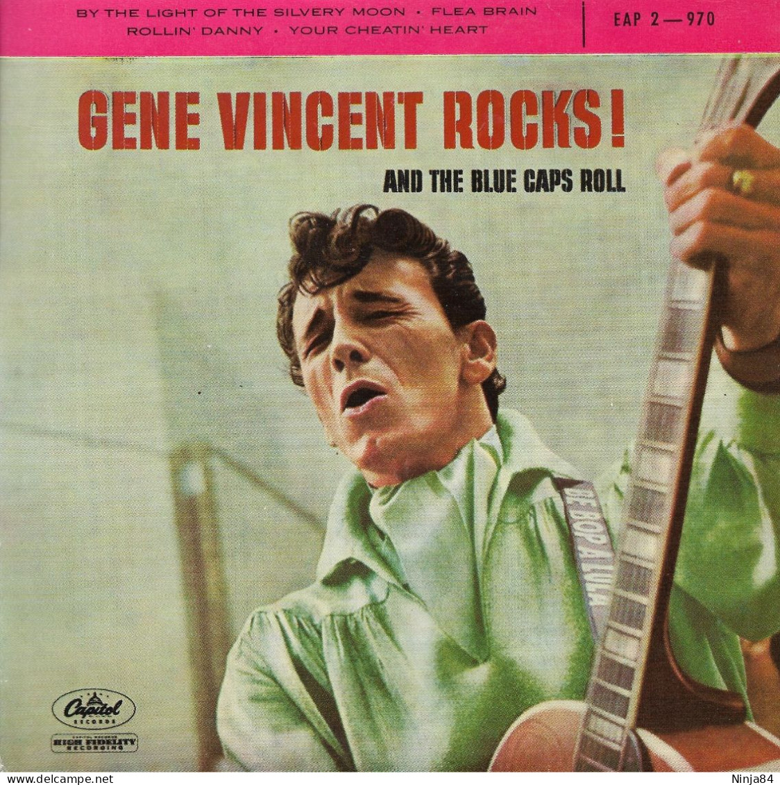 EP 45 RPM (7") Gene Vincent  "  By The Light Of The Silvery Moon  " - Rock