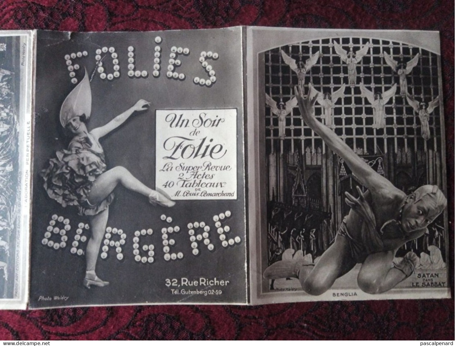 Folies Bergère Programme Nus Artiste Paris Cabaret Music-hall  érotisme Curiosa - Other & Unclassified