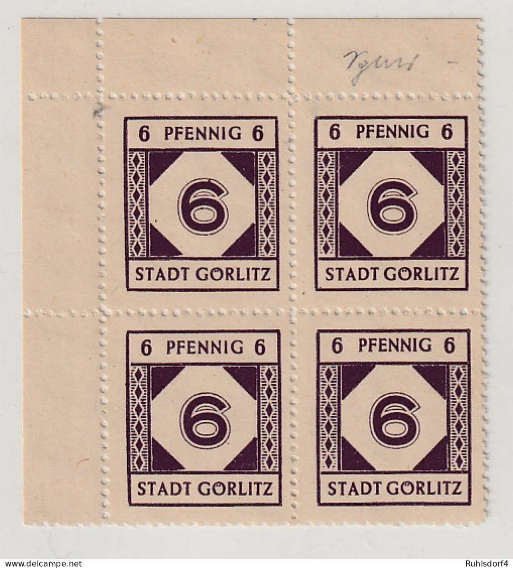 Lokalausgabe Görlitz: Nr. 6x Im Viererblock, ** (MNH) - Neufs