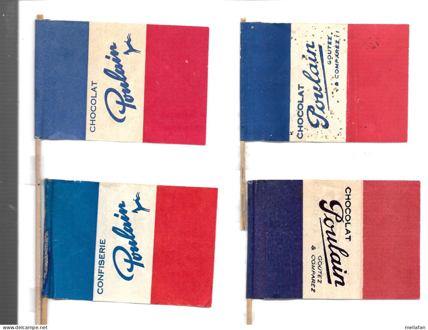 KB418 - LOT DRAPEAUX PUBLICITAIRES CHOCOLAT POULAIN - Publicidad