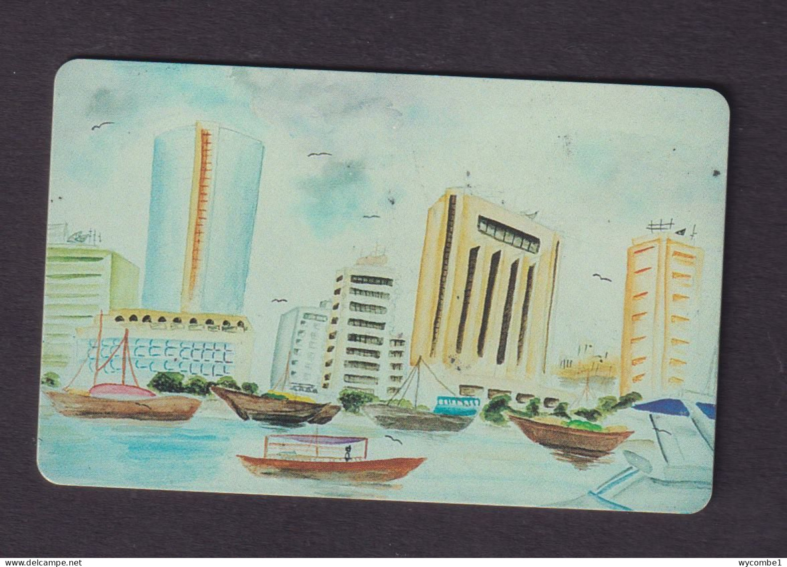 UNITED ARAB EMIRATES - Painting Of Dubai Creek Chip Phonecard - Emiratos Arábes Unidos