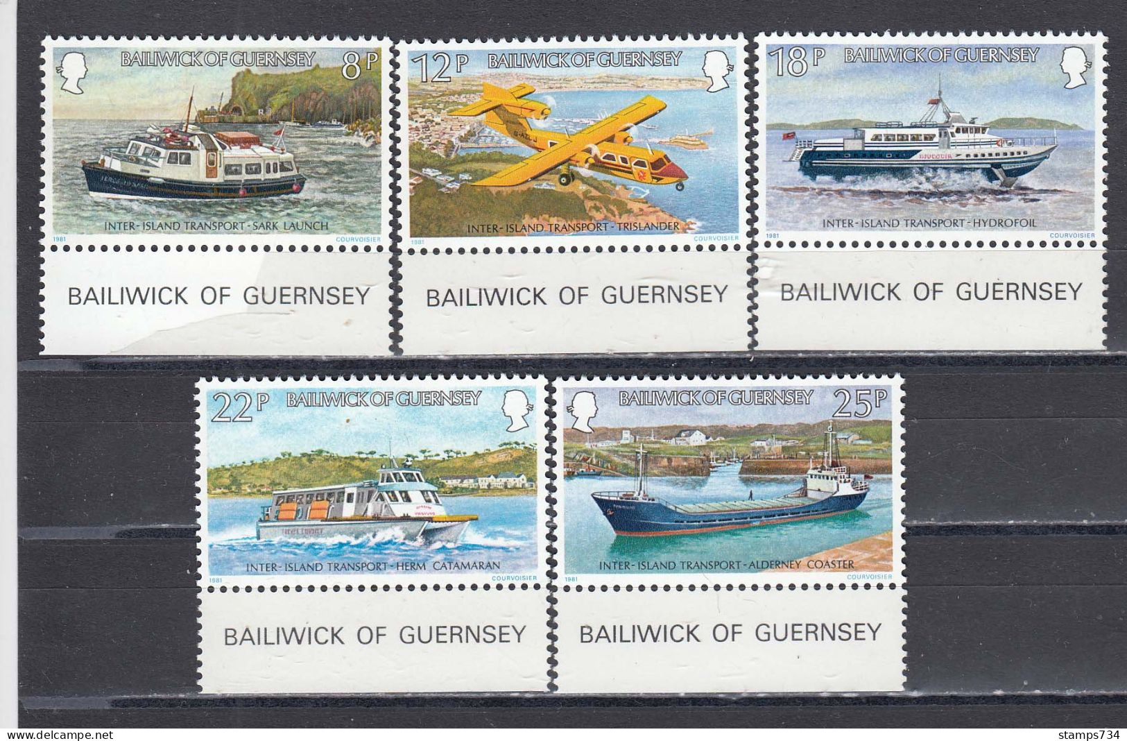 Guernsey 1981 - Ships, Mi-Nr. 232/36, MNH** - Guernsey