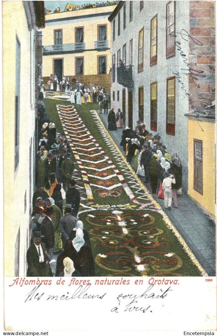 CPA Carte Postale Espagne Tenerife Orotava Alfombras De Flores Naturales 1904  VM79890 - Tenerife