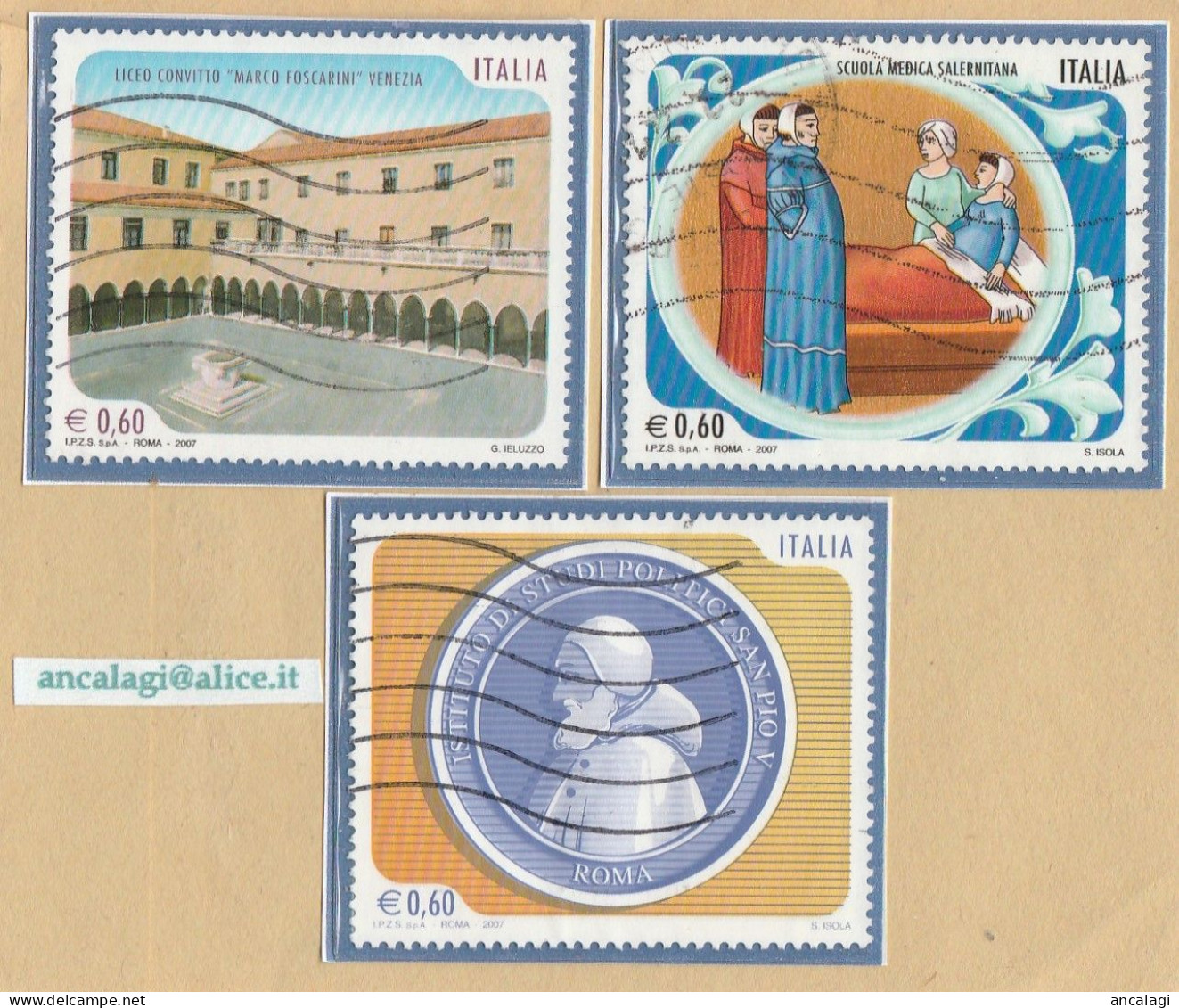 USATI ITALIA 2007 - Ref.1066 "SCUOLE E UNIVERSITA' " Serie Di 3 Val. - - 2001-10: Used