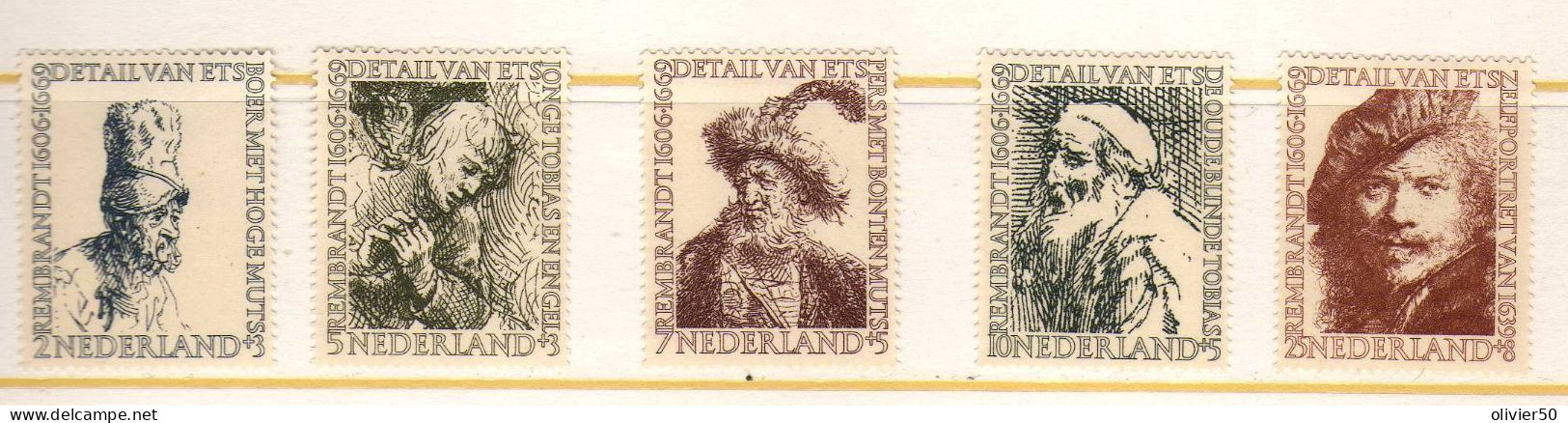 Pays-Bas -1956 - Rembrandt -  Neufs* - MLH - Nuovi