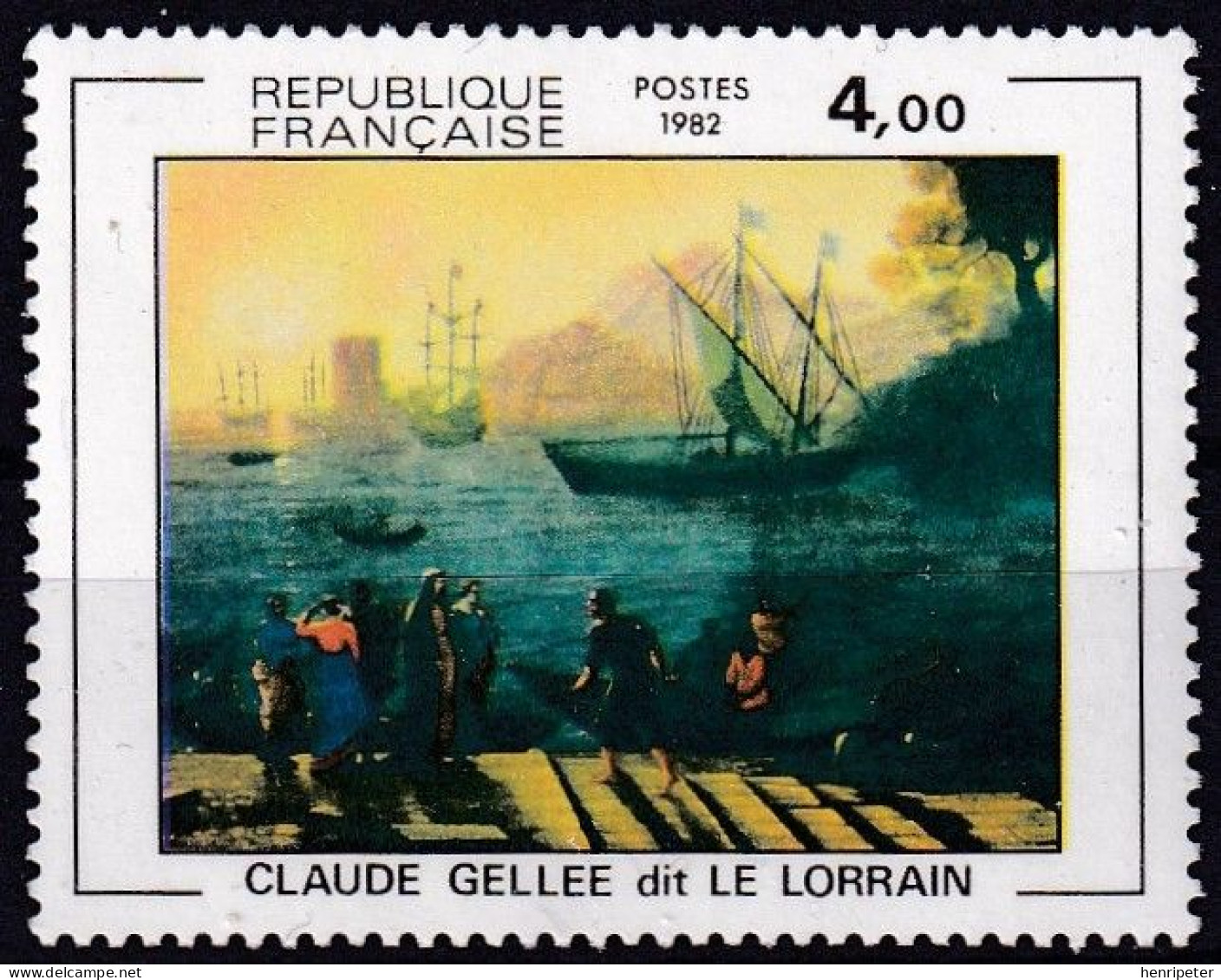 Timbre-poste Gommé Dentelé Neuf** - Série Artistique CLAUDE GELLÉE Dit LE LORRAIN - N° 2211 (Yvert) - France 1982 - Unused Stamps