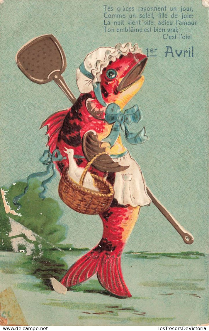 FETES - VOEUX - 1er Avril - Poisson Habillé - Fantaisie - Carte Postale Ancienne - Erster April