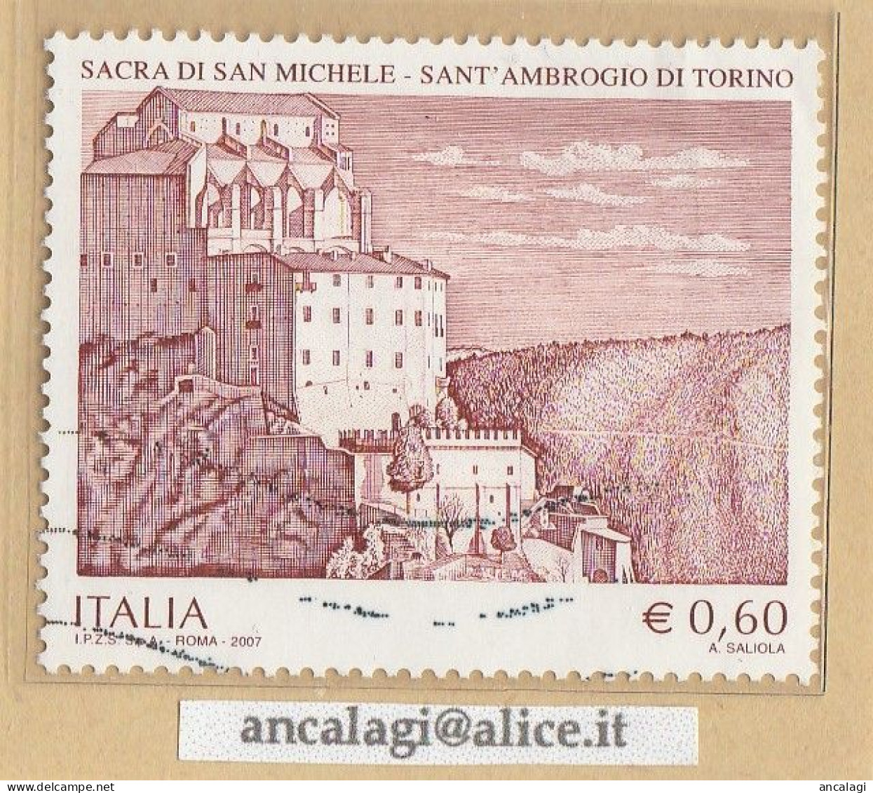 USATI ITALIA 2007 - Ref.1069 "ABBAZIA DI SANT'AMBROGIO" 1 Val. - - 2001-10: Usados